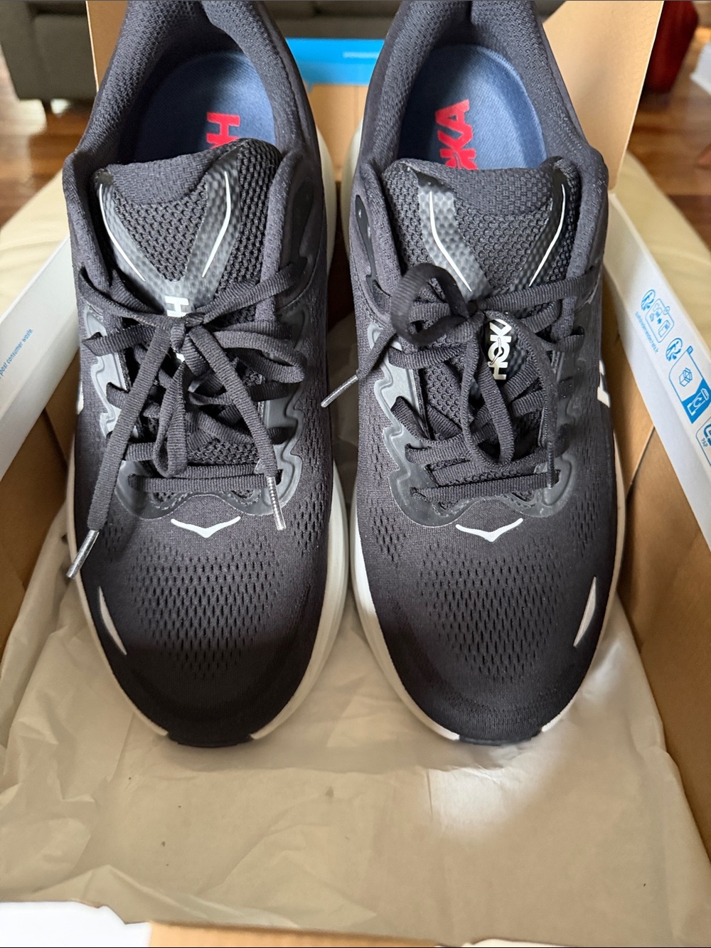 HOKA Gaviota 6 Men’s 13 X-Wide Black White Running Shoes